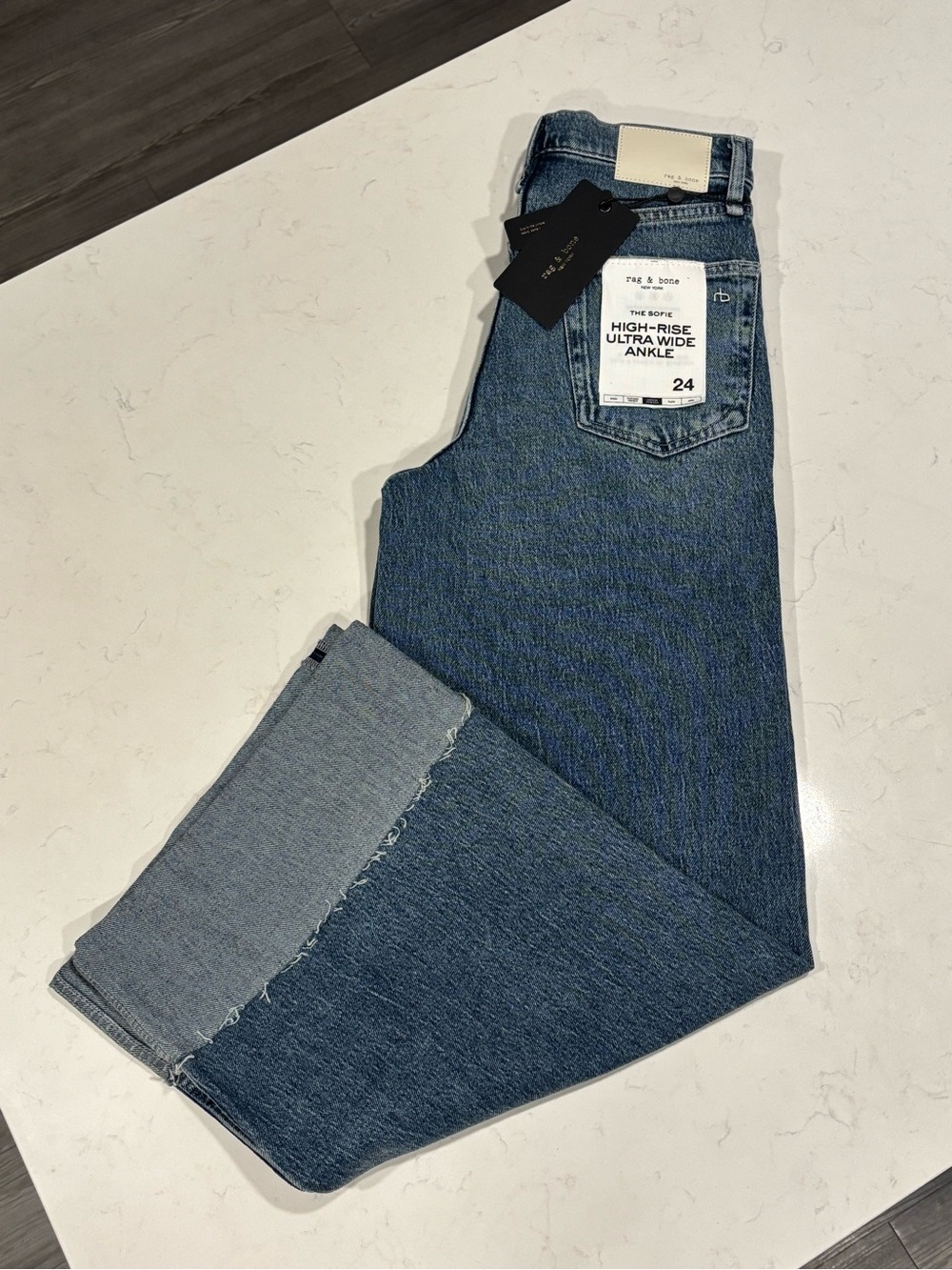rag & bone - The Sofie High-Rise Ultra Wide Wide Ankle Jeans - NWT - Picture 2 of 12